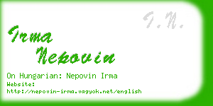 irma nepovin business card